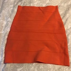 Coral color power skirt